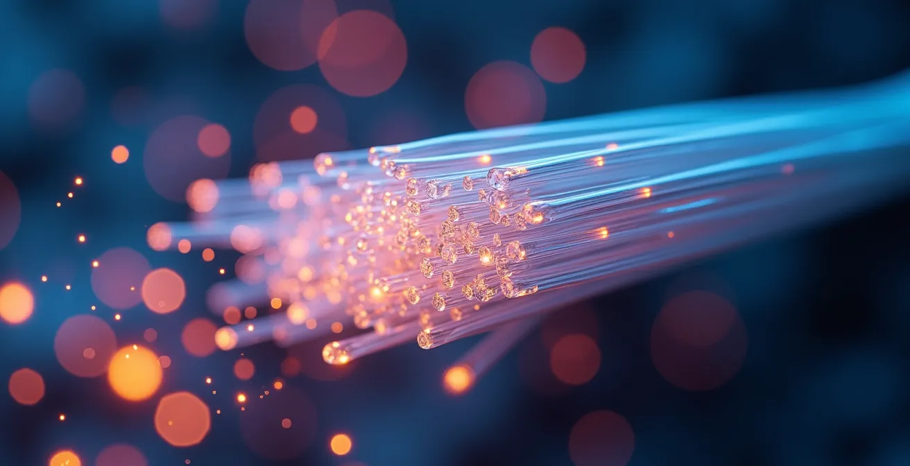 Tour de télécommunication moderne intégrée dans un paysage canadien